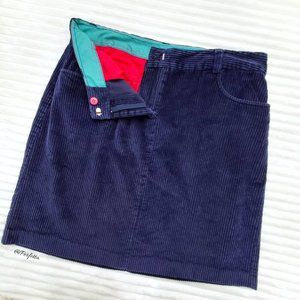 Boden Corduroy Navy Skirt